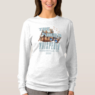バードウォッパーソナライズされたチングの場所の日付名 Tシャツ