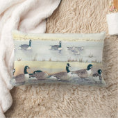 バードウォータービーチゲー絵画ズ腰枕 ランバークッション (ブランケット)