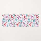 バードウォーター色フローラ防峰 ヨガマット (正面(横))