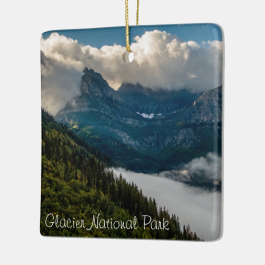 バードウーマン滝グレイシャーナショナルパーク セラミックオーナメント (左)