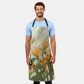 バードオブパラダイスアロバープリントエプロン エプロン (着用した状態)