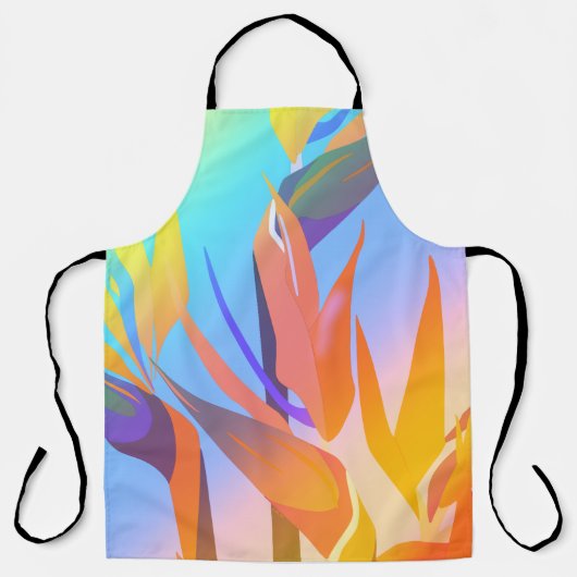 バードオブパラダイスアロバープリントエプロン エプロン (正面)