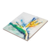 バードオブパラダイスウォーターカラーアート タイル (側面)