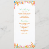 バードオブパラダイスウォーターカラートロピカルエクステンデッド メニュー (裏面)