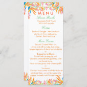 バードオブパラダイスウォーターカラートロピカルエクステンデッド メニュー (正面/裏面)