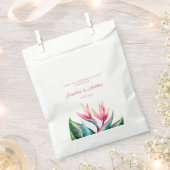 バードオブパラダイスウォーターカラートロピカル フェイバーバッグ (クリップ留めされた状態)