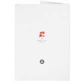 バードオブパラダイスウォーターカラープリントグリーティングカード (裏面)