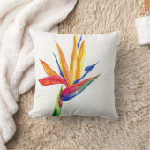 バードオブパラダイスウォーター色スケッチ クッション (ブランケット)