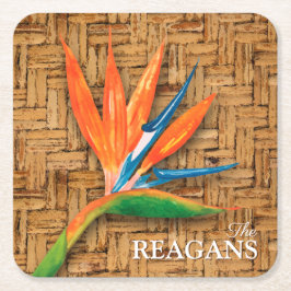 バードオブパラダイスカスタム スクエアペーパーコースター