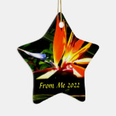 バードオブパラダイスクリスマスホリデーオーナメントスター2 セラミックオーナメント (右)