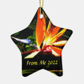 バードオブパラダイスクリスマスホリデーオーナメントスター2 セラミックオーナメント (左)