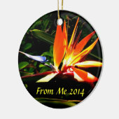 バードオブパラダイスクリスマスホリデーオーナメントII セラミックオーナメント (左)