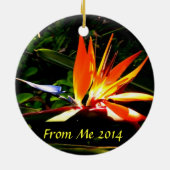 バードオブパラダイスクリスマスホリデーオーナメントII セラミックオーナメント (裏面)