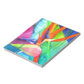 バードオブパラダイスストレリツィア花の熱帯芸術 ノートパッド (回転)