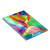 バードオブパラダイスストレリツィア花の熱帯芸術 ノートブック (右側)