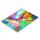 バードオブパラダイスストレリツィア花の熱帯芸術 ノートブック (左側)