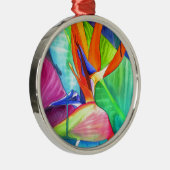 バードオブパラダイスストレリツィア花の熱帯芸術 メタルオーナメント (右)
