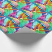 バードオブパラダイスストレリツィア花の熱帯芸術 ラッピングペーパー (角)