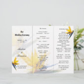 バードオブパラダイストリフォールド結婚式 プログラムテンプレート (スタンド正面)
