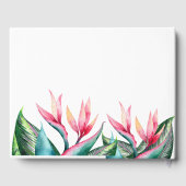 バードオブパラダイストロピカルウォーターブライダルシャワー ゲストブック (裏面)