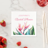 バードオブパラダイストロピカルウォーターブライダルシャワー スタンダードカクテルナプキン (インサイチュ)