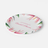 バードオブパラダイストロピカルウォーターブライダルシャワー ペーパープレート (アングル)