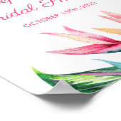 バードオブパラダイストロピカルウォーターブライダルシャワー ポスター (角)