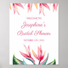 バードオブパラダイストロピカルウォーターブライダルシャワー