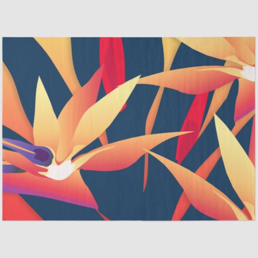 バードオブパラダイストロピカルデコパージュティッシュペーパー 薄葉紙 (正面)