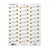 バードオブパラダイストロピカルビーチ結婚式 ラベル (フルシート)