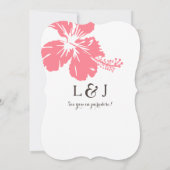 バードオブパラダイストロピカルフラワーウェディング招待 招待状 (裏面)