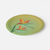 バードオブパラダイストロピカルフローラパーティープレート ペーパープレート (アングル)