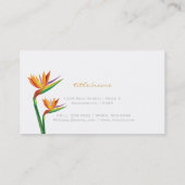 バードオブパラダイストロピカルフローラ名刺 名刺 (裏面)