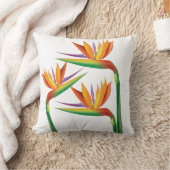 バードオブパラダイストロピカルフローラ装飾用クッション クッション (ブランケット)