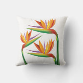 バードオブパラダイストロピカルフローラ装飾用クッション クッション (裏面)