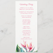 バードオブパラダイストロピカル結婚式 プログラム (裏面)