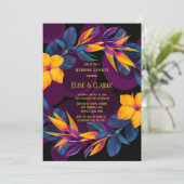 バードオブパラダイスハイビスカスウェディングシャワーインビタティ 招待状 (スタンド正面)