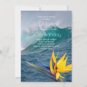 バードオブパラダイスビッグウェーブ誕生日パーティー 招待状 (正面)