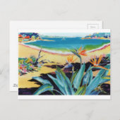 バードオブパラダイスビーチ熱帯シーン ポストカード (正面/裏面)