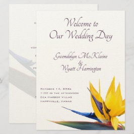 バードオブパラダイスフラット結婚式 プログラムテンプレート プログラム