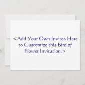 バードオブパラダイスフラワーウォーターカラーアート招待状 招待状 (裏面)