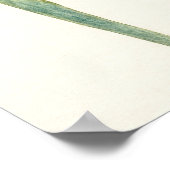 バードオブパラダイスフラワーウォーターカラーアート ポスター (角)