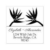 バードオブパラダイスフラワーズ差出人住所セルフイン セルフインキングスタンプ (デザイン)