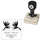 バードオブパラダイスフラワーズ差出人住所 ラバースタンプ (押印)