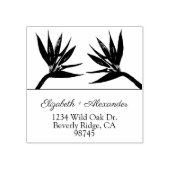 バードオブパラダイスフラワーズ差出人住所 ラバースタンプ (インプリント)