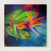 バードオブパラダイスフラワーパズルストレリ絵画ツィア ジグソーパズル (横)