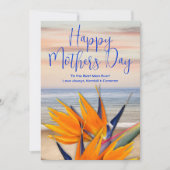 バードオブパラダイスフラワーマザーズ最高のデーカード 招待状 (正面)