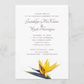 バードオブパラダイスフラワー結婚式招待状 プログラム (正面)