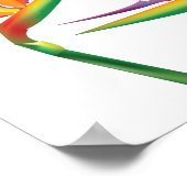 バードオブパラダイスフローラウォールプリントアート ポスター (角)