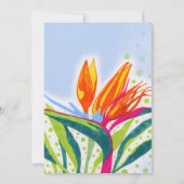 バードオブパラダイスブライダルシャワー招待 (裏面)